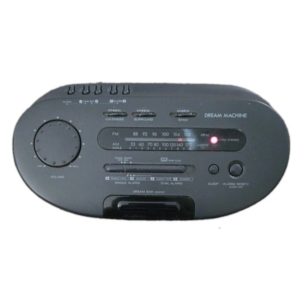 Sony ICF-CS650 Dream Machine Clock Radio AM/FM Cassette Player Vintage TESTED